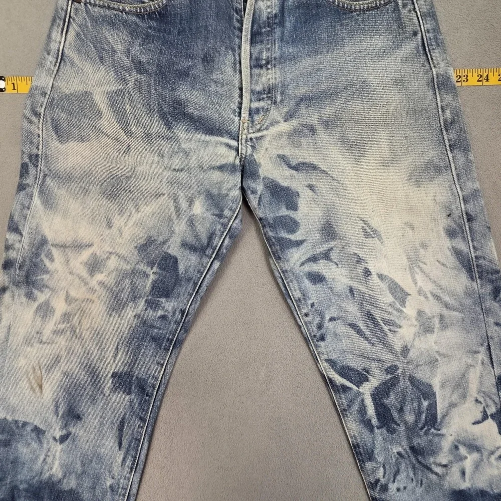 Vintage Levis 503B Jeans‎ Mens Blue Acid Wash Cropped Button Fly Fits 30x23